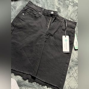NWT black denim skirt